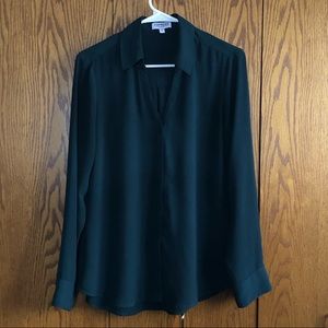 Express Portifino slim fit Blouse Dark Green
